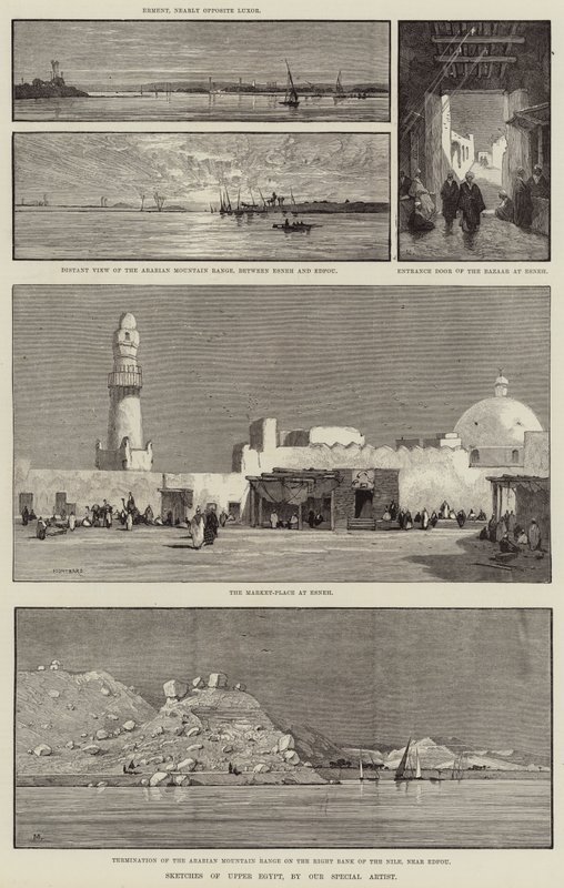 Bocetos del Alto Egipto de Charles Auguste Loye