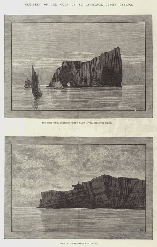 Bocetos del Golfo de San Lorenzo, Canadá Inferior de Charles Auguste Loye