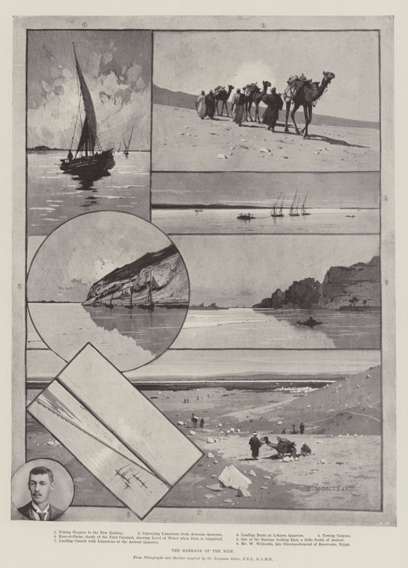El dique del Nilo de Charles Auguste Loye