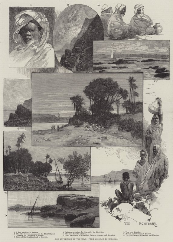 La expedición por el Nilo, de Asuán a Korosko de Charles Auguste Loye