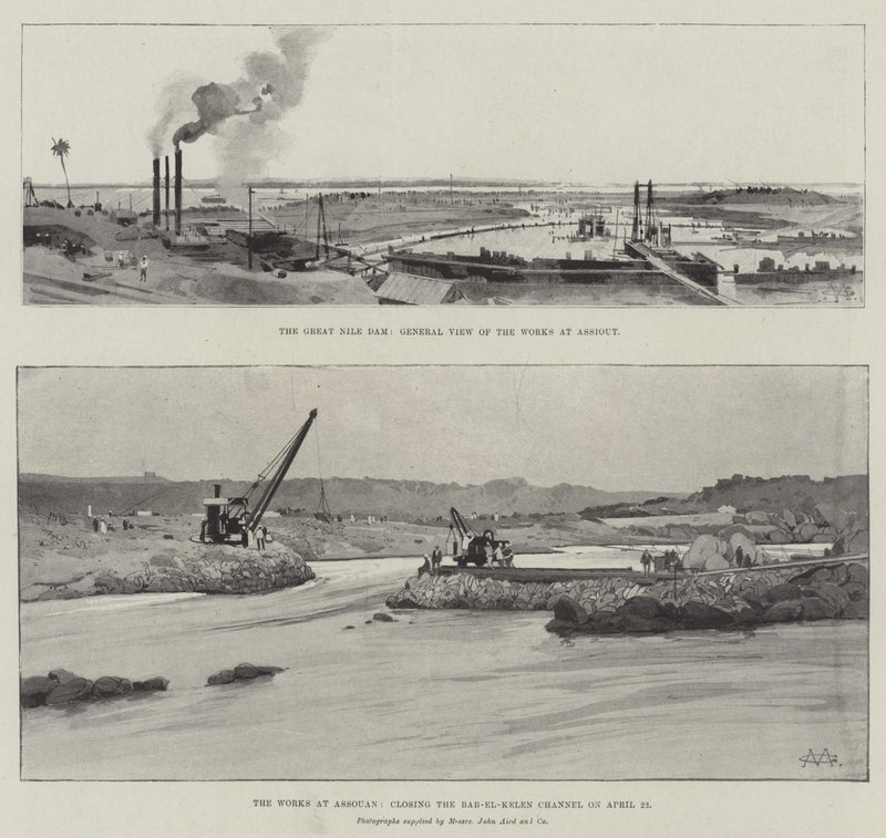 La Gran Presa del Nilo de Charles Auguste Loye