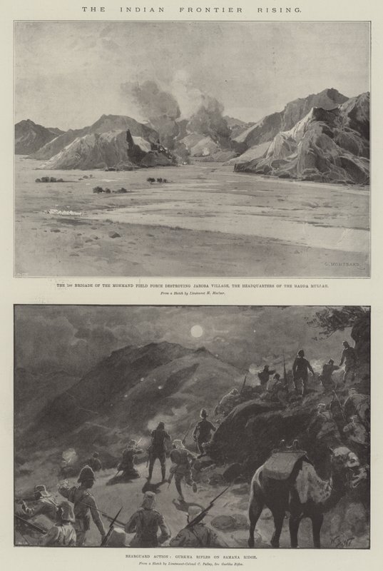 El levantamiento de la frontera india de Charles Auguste Loye
