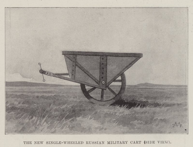 El Nuevo Carro Militar Ruso de Una Sola Rueda, Vista Lateral de Charles Auguste Loye