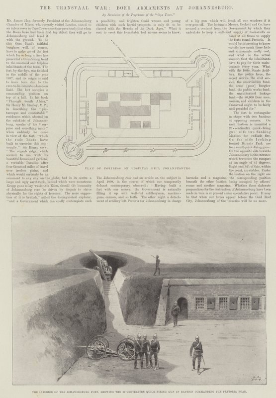 La guerra del Transvaal, armamentos bóer en Johannesburgo de Charles Auguste Loye