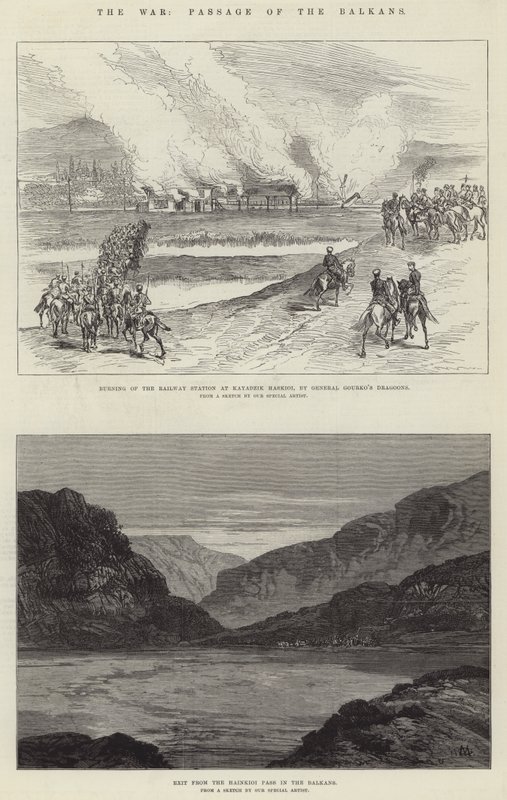 La guerra, paso de los Balcanes de Charles Auguste Loye