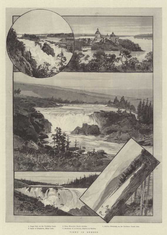 Vistas en Suecia de Charles Auguste Loye