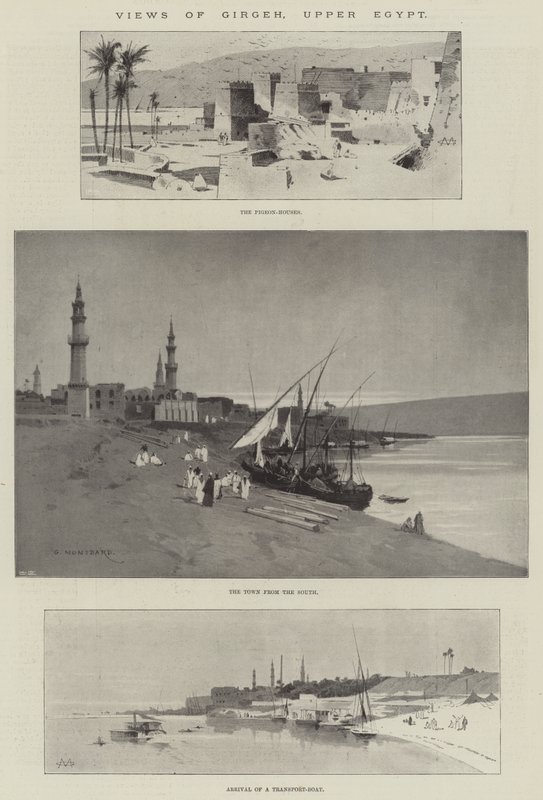Vistas de Girgeh, Alto Egipto de Charles Auguste Loye