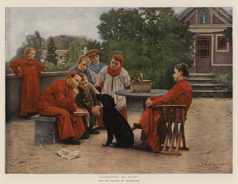 Acólitos jugando de Charles Bertrand D