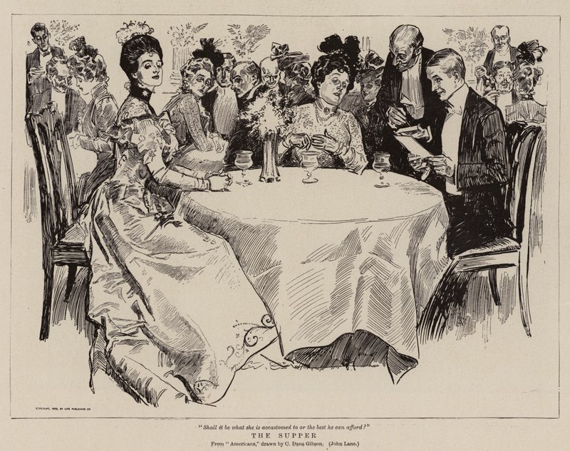 La cena de Charles Dana Gibson