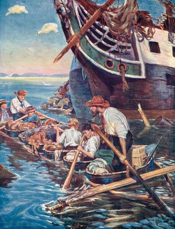 Ilustración para La Familia Suiza Robinson de Charles Daniel Ward