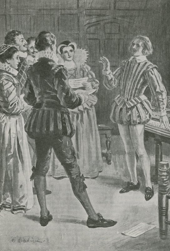 William Byrd escucha su madrigal de Charles Edmund Brock