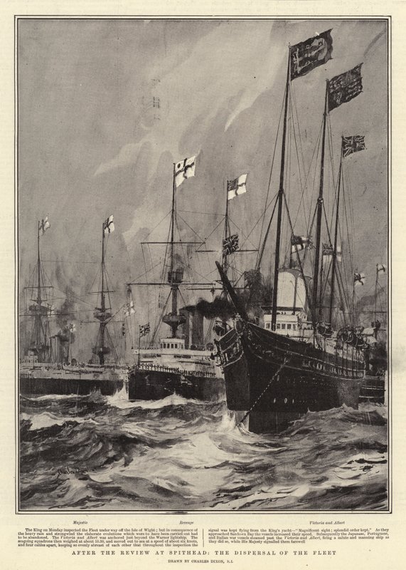 Después de la revisión en Spithead, la dispersión de la flota de Charles Edward Dixon