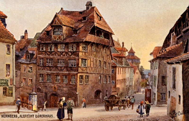 Núremberg, casa de Albrecht Durer de Charles Edwin Flower