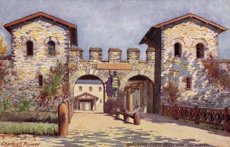 Saalburg, Porta Decumania, Von Aussen de Charles Edwin Flower