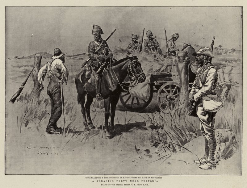 Una partida de forrajeo cerca de Pretoria de Charles Edwin Fripp