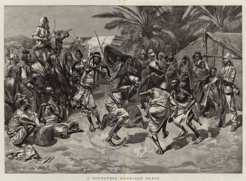 Una danza matrimonial sudanesa de Charles Edwin Fripp
