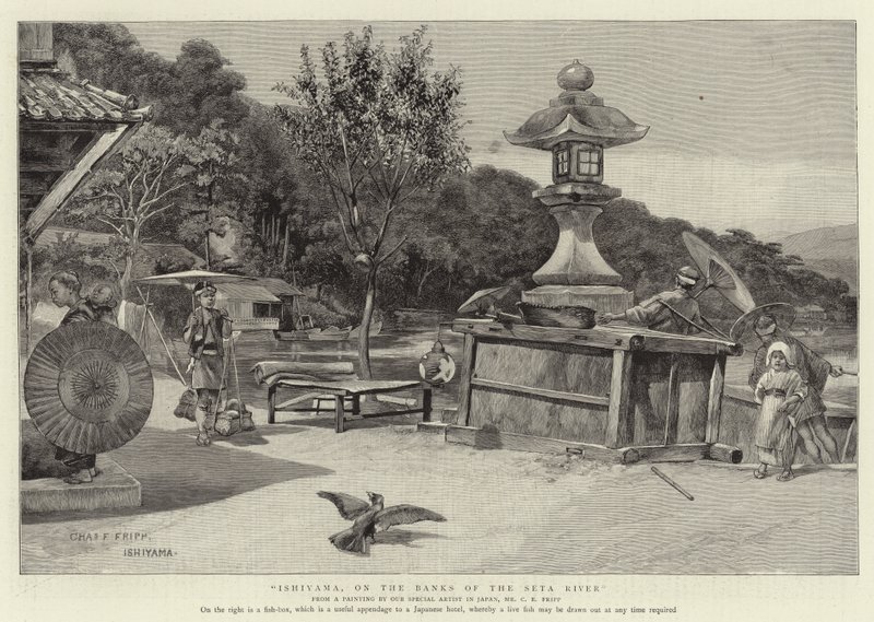 Ishiyama, en las Orillas del Río Seta de Charles Edwin Fripp