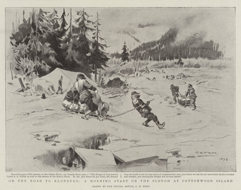 En el camino a Klondyke, un comienzo matutino en el pantano en Cottonwood Island de Charles Edwin Fripp