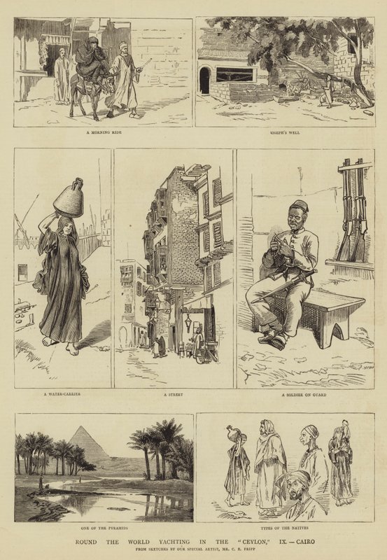 Alrededor del mundo en yate en el Ceylon, IX, El Cairo de Charles Edwin Fripp