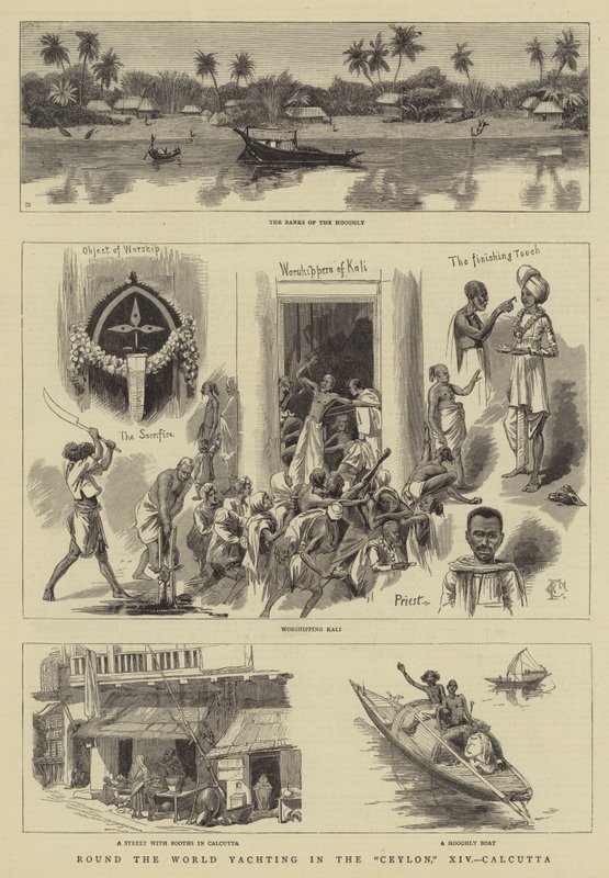 Alrededor del mundo en yate en Ceylon, XIV, Calcuta de Charles Edwin Fripp