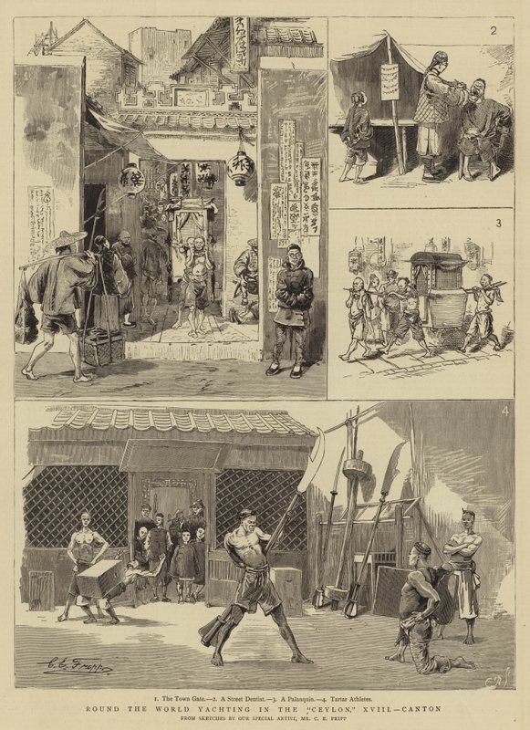 Yate alrededor del mundo en el Ceylon, XVIII, Cantón de Charles Edwin Fripp