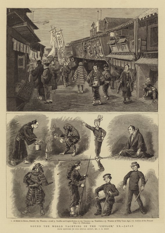 Yate alrededor del mundo en Ceylon, XX, Japón de Charles Edwin Fripp