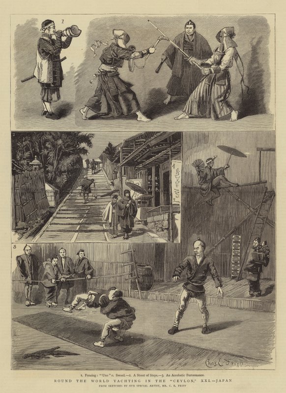 Yate alrededor del mundo en el Ceylon, XXI, Japón de Charles Edwin Fripp