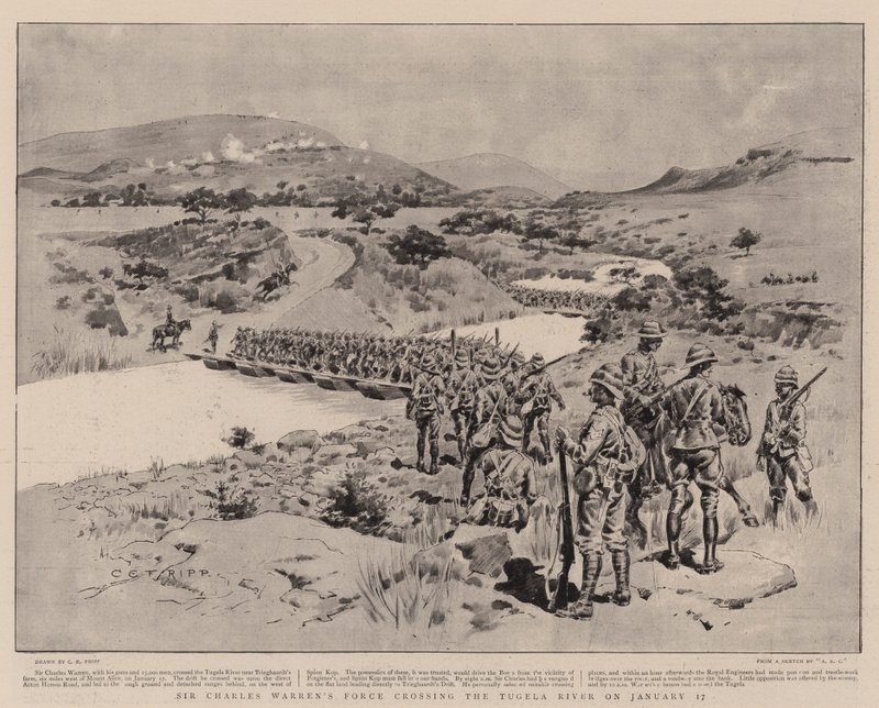 La Fuerza de Sir Charles Warren cruzando el Río Tugela el 17 de enero de Charles Edwin Fripp
