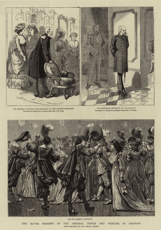 La boda de plata del Príncipe Imperial y la Princesa de Alemania de Charles Edwin Fripp