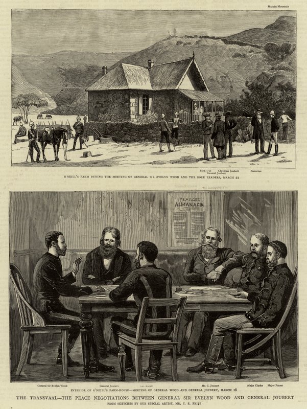 El Transvaal, las negociaciones de paz entre el General Sir Evelyn Wood y el General Joubert de Charles Edwin Fripp
