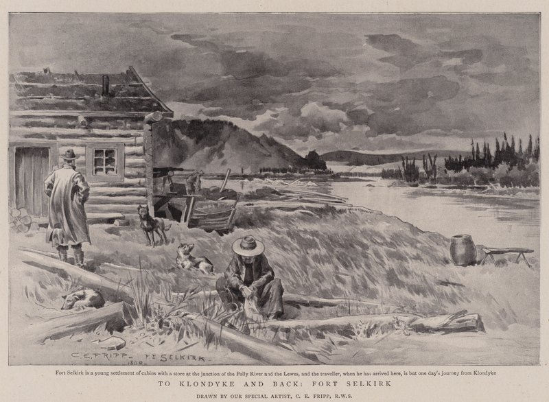 Al Klondike y de Regreso, Fort Selkirk de Charles Edwin Fripp