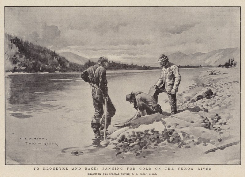 A Klondyke y de vuelta, buscando oro en el río Yukón de Charles Edwin Fripp