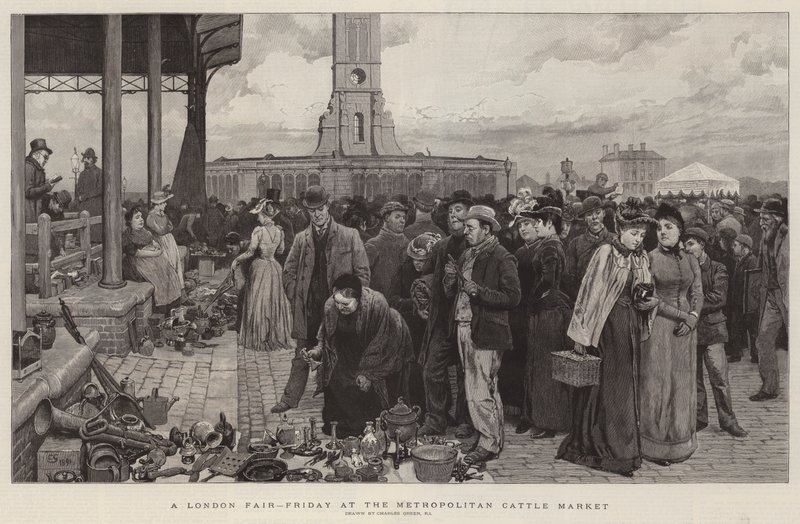 Una feria de Londres, viernes en el Mercado de Ganado Metropolitano de Charles Green