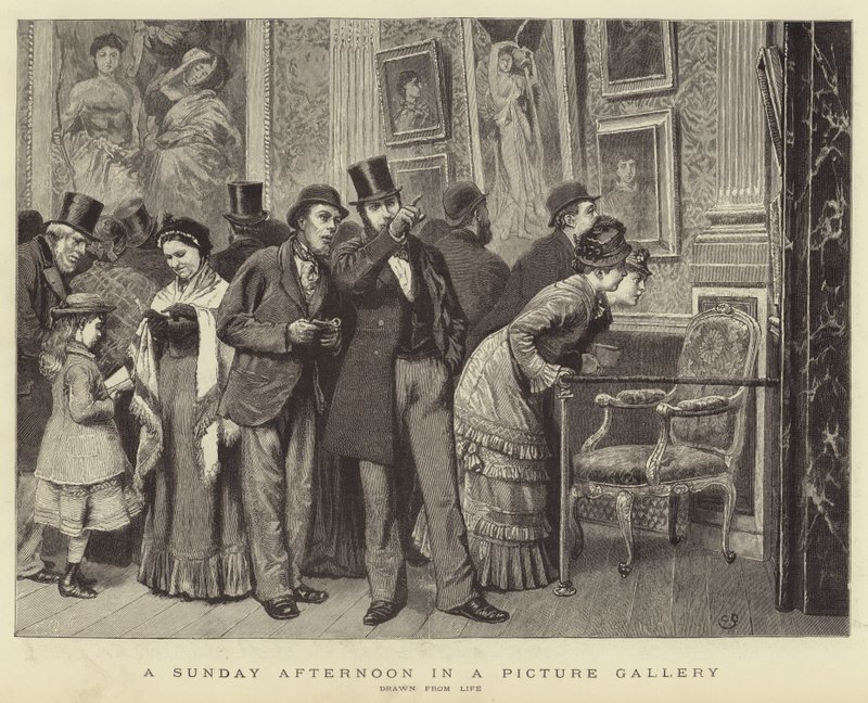 Una tarde de domingo en una galería de arte de Charles Green