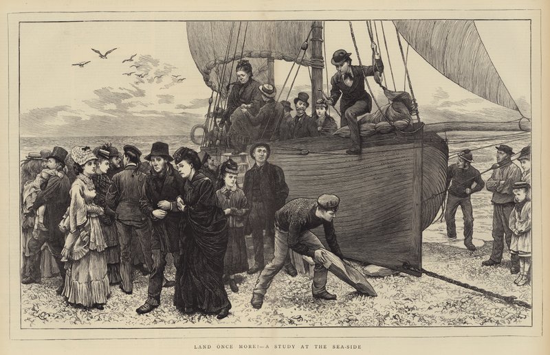 ¡Tierra una vez más!, un estudio en la orilla del mar de Charles Green