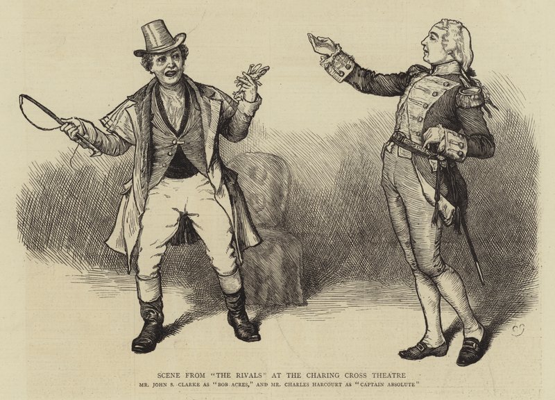 Escena de Los Rivales en el Teatro Charing Cross de Charles Green