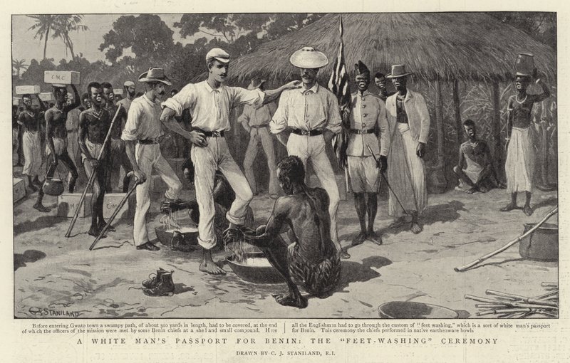Un pasaporte de hombre blanco para Benin, la ceremonia de lavado de pies de Charles J. Staniland