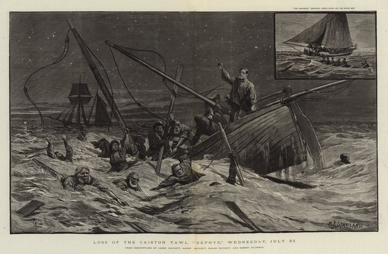 Pérdida del Caistor Yawl Zephyr, miércoles, 22 de julio de Charles J. Staniland