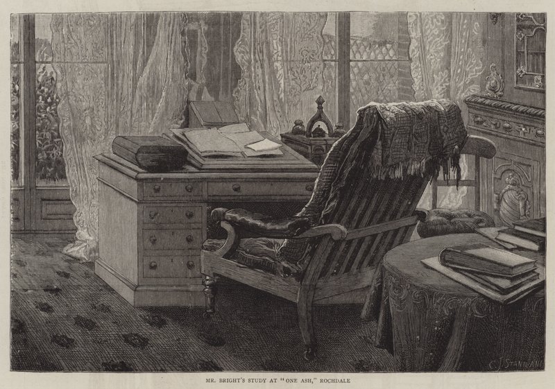 Estudio del Sr. Bright en One Ash, Rochdale de Charles J. Staniland