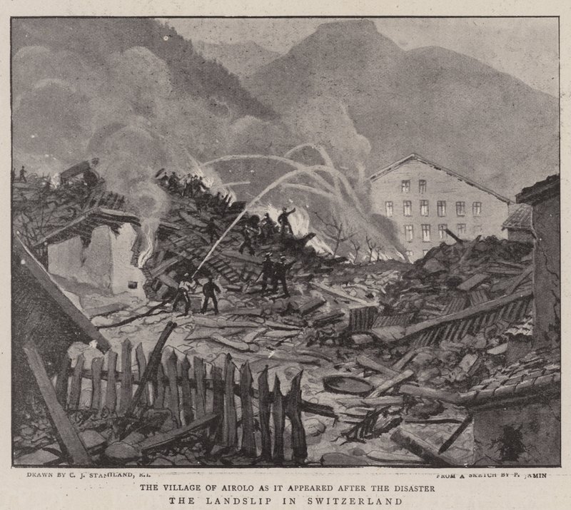 El deslizamiento de tierra en Suiza de Charles J. Staniland