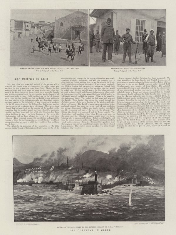 El estallido en Creta de Charles J. Staniland