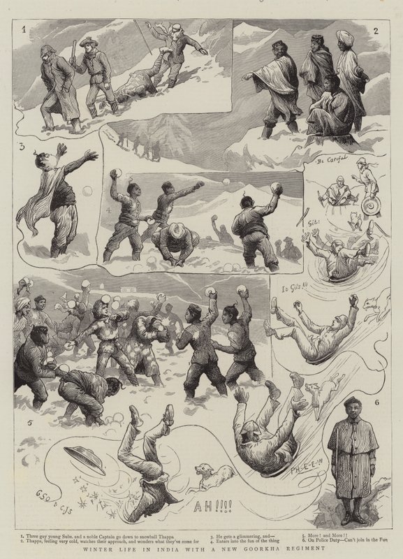 Vida de invierno en India con un nuevo regimiento de Goorkha de Charles J. Staniland