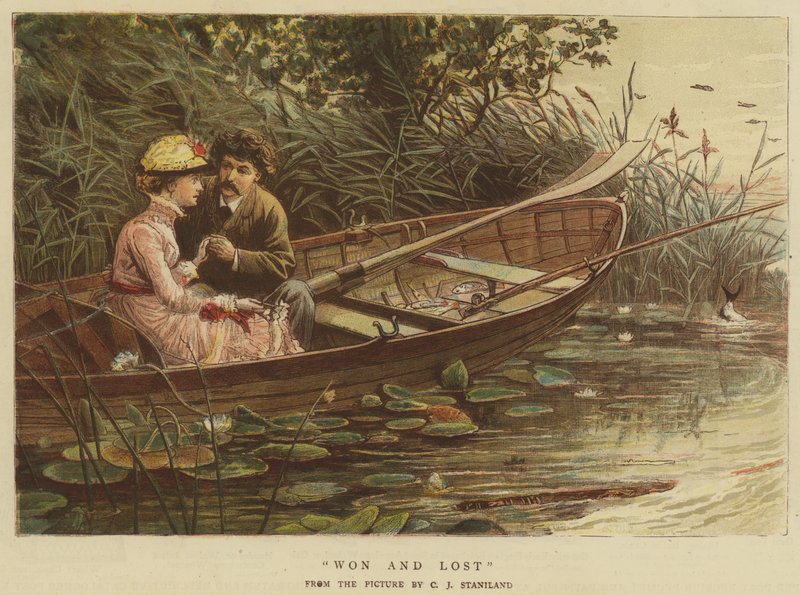 Ganado y perdido (cromolitografía) de Charles J. Staniland