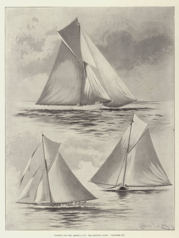 Concurso por la Copa América, el yate británico, Valkyrie III de Charles John de Lacy