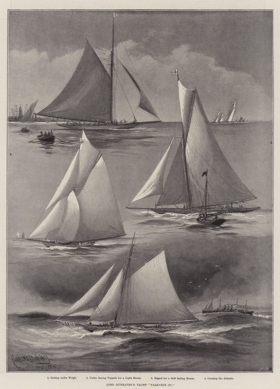 El yate Valkyrie III de Lord Dunraven de Charles John de Lacy