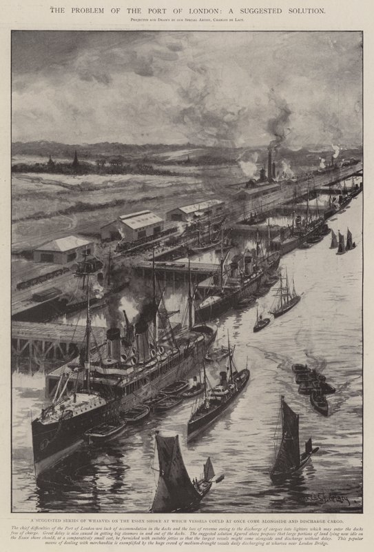 El problema del puerto de Londres, una solución sugerida de Charles John de Lacy