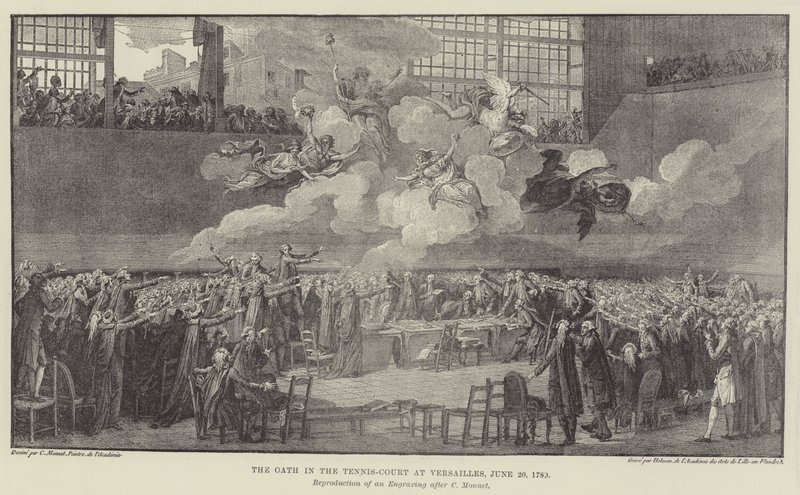 El Juramento en la Cancha de Tenis en Versalles, 20 de junio de 1789 de Charles Monnet