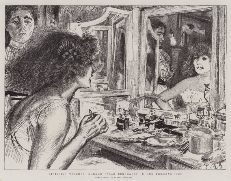 Toques finales, Madame Sarah Bernhardt en su camerino de Charles Paul Renouard