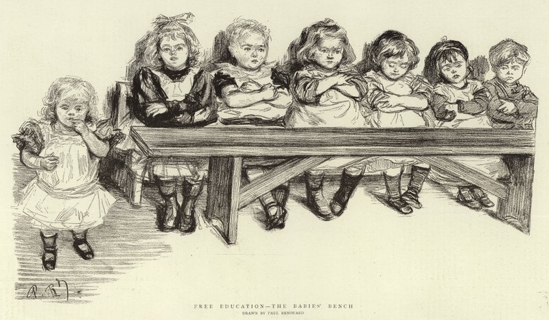 Educación gratuita, el banco de los bebés de Charles Paul Renouard