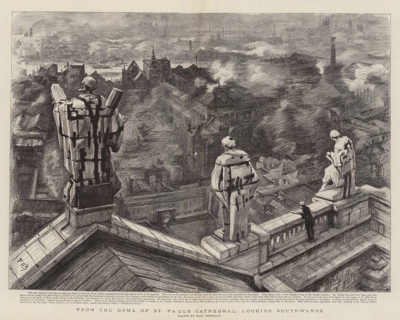 Desde la cúpula de la Catedral de San Pablo, mirando hacia el sur de Charles Paul Renouard